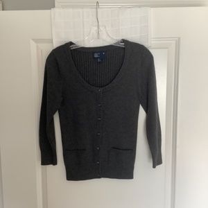 American Eagle Outfitters Ladies Button Down Sweater Gray Size XS